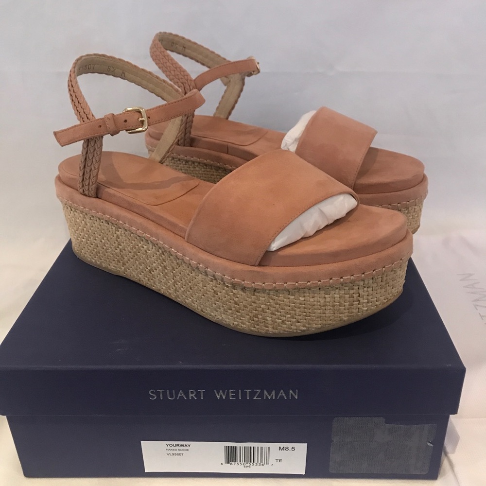 Stuart Weitzman Rose Suede Platforms
